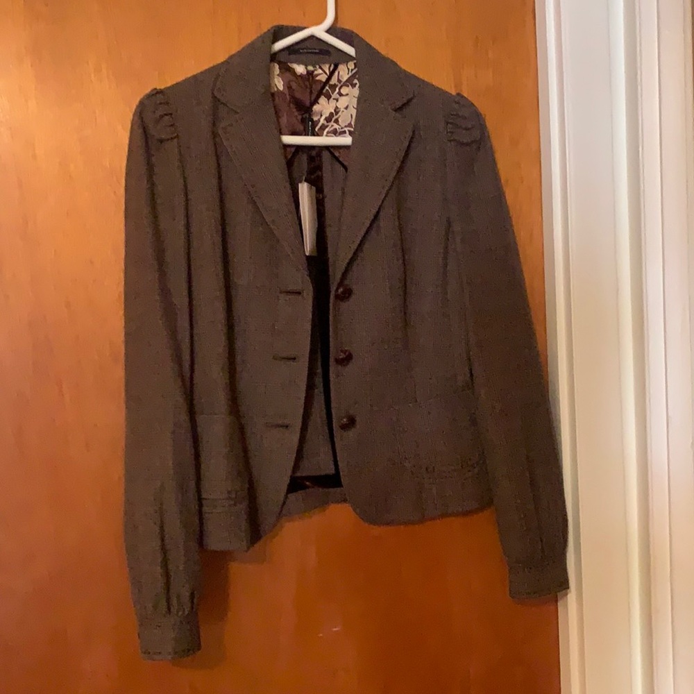 Elie Tahari Brown Blazer Jacket